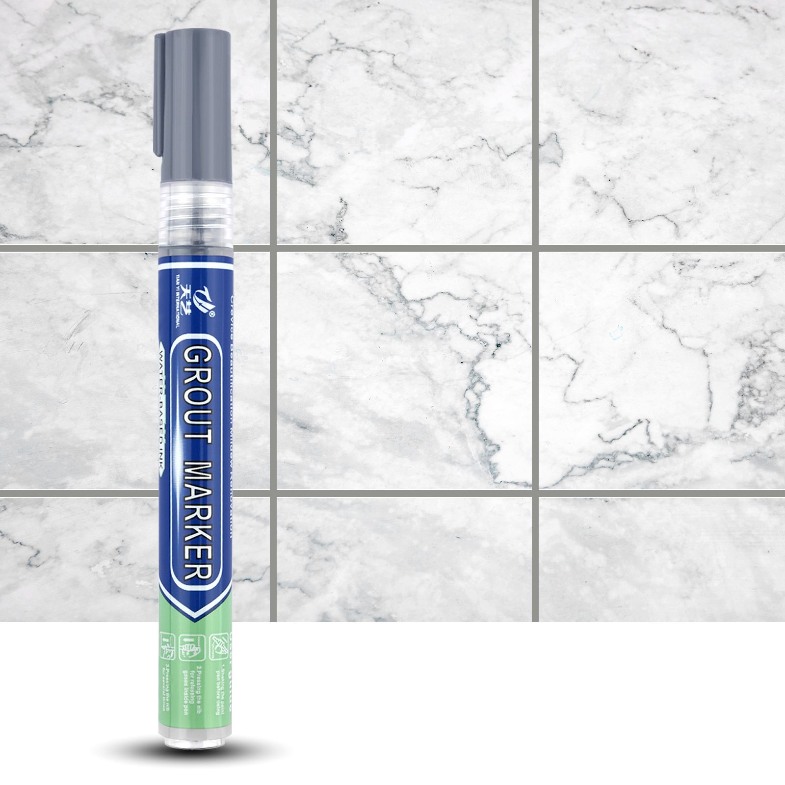 Tile Grout Repair - Rotulador de azulejos de pared blanco