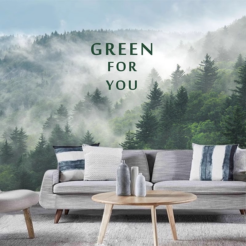 Tv Home Improvement - Mural personalizado Bosque Brumoso papel tapiz